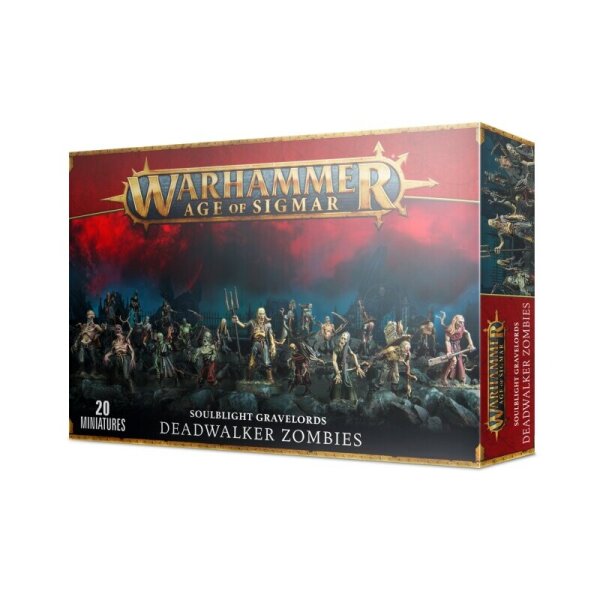 Warhammer Soulblight Gravelords Deadwalker Zombies Set mit 20 detaillierten Miniaturen für Tabletop-Spiele