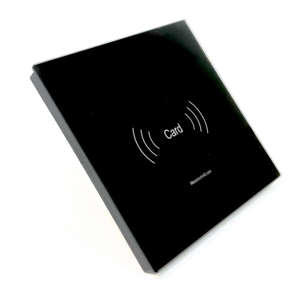 Messerschmitt electronic card reader Glass wall reader, black, compact, user-friendly