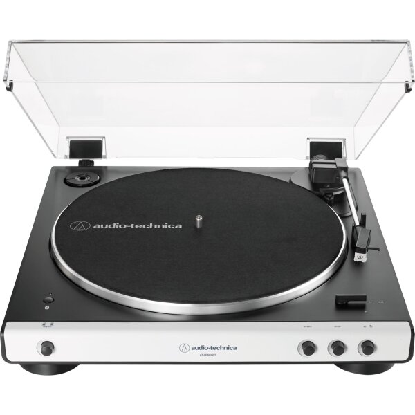 Audio-Technica AT-LP60XBTWH Turntable White with Bluetooth and Integrated Phono Preamplifier