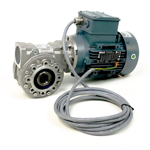 VARVEL FRS50/PC 25 mm worm gear with ELK IE2 electric motor 3 Mot. 2EL071M4B-FC-AO-L99, used with dent