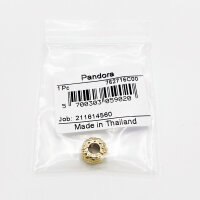 PANDORA Charm Pendant 762716C00 Clip with studded pattern, gold-plated, fashionable jewelry accessory