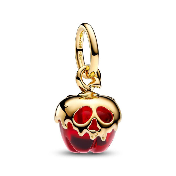 PANDORA Disney Villains Böse Königin Apfel Charm Anhänger vergoldet rot goldfarben Schmuckstück