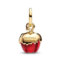 PANDORA Disney Villains Böse Königin Apfel Charm Anhänger vergoldet rot goldfarben Schmuckstück