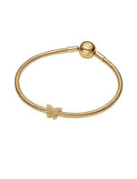 PANDORA Mini Butterfly Charm Pendant, gold-plated, delicate design, gold-colored