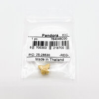 PANDORA Mini Butterfly Charm Pendant, gold-plated, delicate design, gold-colored