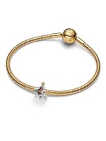 Pandora Christmas tree charm pendant with red and green crystals, silver, festive jewelry pendant