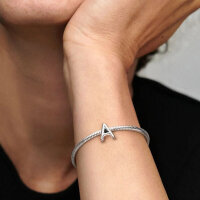 PANDORA Charm Pendant Letter A with Heart Details in Silver, Delicate Design, Personalized Jewelry