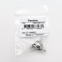 Pandora Charm Anhänger Mädchen mit Zöpfen aus Silber, filigranes Design, detailreich, für Armbänder geeignet