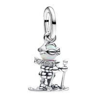 PANDORA Charm Pendant Skier in Silver – delicate...