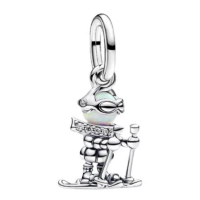 PANDORA Charm Pendant Skier in Silver – delicate...