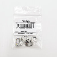 PANDORA Charm Anhänger Puzzleteil Herzen Silber Mehrfarbig Freundschaft Teilbar