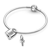 Pandora Charm Pendant Padlock with Key Silver Jewelry Accessory