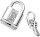 Pandora Charm Pendant Padlock with Key Silver Jewelry Accessory