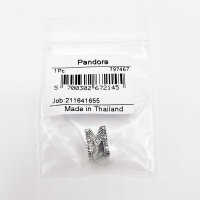 PANDORA Charm Pendant Letter M with Heart Details in Silver, Elegant Jewelry for Bracelets