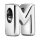 PANDORA Charm Pendant Letter M with Heart Details in Silver, Elegant Jewelry for Bracelets