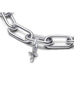 Pandora Charm Pendant Sparkling Cross in Silver, elegant jewelry pendant with glittering details