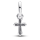 Pandora Charm Pendant Sparkling Cross in Silver, elegant jewelry pendant with glittering details