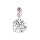 PANDORA Charm Pendant Family Tree Heart Silver Pink Filigree Personalizable