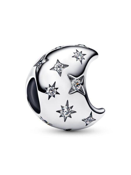 Pandora Charm-Anhänger Halbmond aus Silber – filigranes Design, hochwertiges Material, ideal für Armbänder