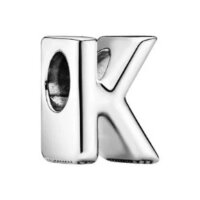 PANDORA Charm Pendant Letter K with Heart Details in...