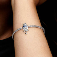 PANDORA Charm Anhänger Weiße Eule Schulabschluss Silber Blau Schmuck Accessoire
