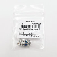PANDORA Charm Anhänger Weiße Eule Schulabschluss Silber Blau Schmuck Accessoire
