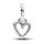 Pandora Charm Anhänger Freihändiges Herz aus Silber, filigranes Design, eleganter Schmuck für Armbänder
