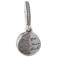 PANDORA Charm-Anhänger Vintage Nachthimmel aus Silber mit blauem Design