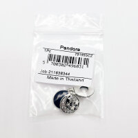 PANDORA Charm-Anhänger Vintage Nachthimmel aus Silber mit blauem Design