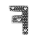 PANDORA Charm Anhänger Buchstabe F mit Herz Details aus Silber, filigranes Design, personalisierbar