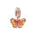 Pandora Charm-Anhänger Schmetterling rosévergoldet, mehrfarbig, filigranes Design