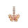 Pandora Charm-Anhänger Schmetterling rosévergoldet, mehrfarbig, filigranes Design