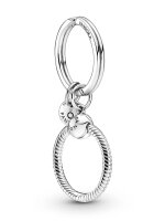 PANDORA Charm Keyring in Silver, elegant design,...