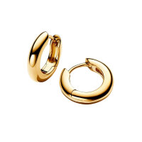 Pandora Womens Hinged Hoop Earrings 16 mm, Gold, Elegant...