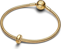 Pandora Clip-Charm rund aus Gold, eleganter Schmuckanhänger für Armbänder
