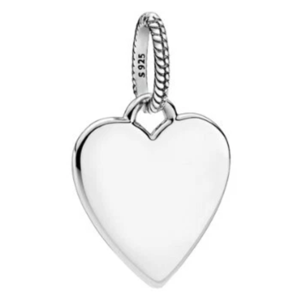PANDORA Silberanhänger Herz, gravierbar, personalisierbarer Schmuck, elegantes Design