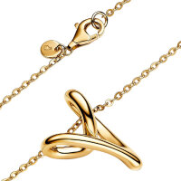 Pandora womens necklace with heart pendant, gold-plated,...