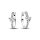 PANDORA hoop earrings in silver with a sparkling heart design