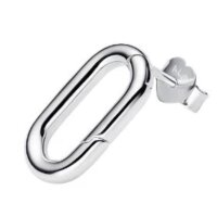 PANDORA Single Silver Stud Earrings, Elegant Jewelry for Women, Minimalist Design