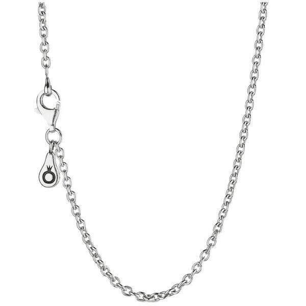 Pandora womens necklace, 45cm, silver, simple design without pendant, elegant jewelry