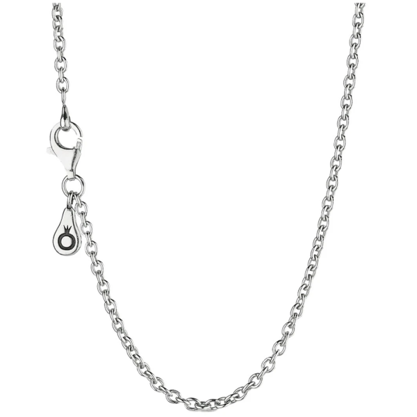 Pandora Damen-Halskette 45cm Silber, schlichtes Design ohne Anhänger, eleganter Schmuck