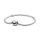 Pandora bracelet 18 cm, silver, snake chain bracelet with heart clasp, elegant jewelry