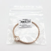 Pandora Armband 18cm, Schlangenarmband mit Kronenverschluss, funkelnd, rosegoldfarben, eleganter Schmuck