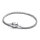 PANDORA Snake Chain Bracelet 16cm Silver with Heart Clasp Elegant Piece of Jewelry