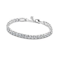 PANDORA Damen Tennisarmband 20cm Silber mit großen...