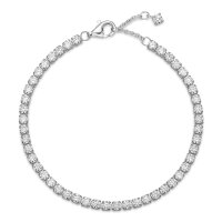 Pandora Damen-Tennisarmband 18cm aus Silber mit weißen Zirkonia-Steinen
