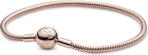 Pandora Moments Armband 18 cm, Schlangenkette, Roségold, eleganter Schmuck