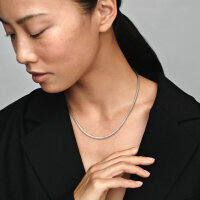 Pandora Silberkette 50cm mit Kugelverschluss, glatte Oberfläche, eleganter Schmuck