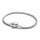 Pandora Armband 19 cm, Silber Schlangenband mit Herzverschluss, eleganter Schmuck für Damen