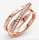 Pandora Dreifachring Crossover Pave Roségold, Ring Größe 52, elegantes Design